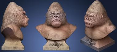 3D мадэль Серебристая горилла (STL)